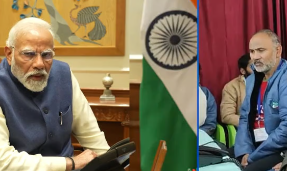 प्रधानमंत्री नरेंद्र मोदी ने मजदूरों से बात करते हुए की गब्बर सिंह नेगी की खूब तारीफ